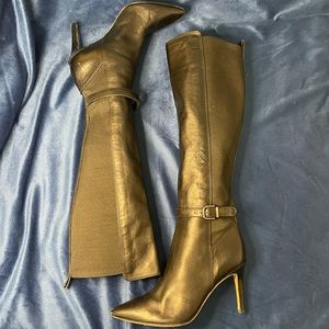 Via Spiga Tall Leather heel pointed toe boots 5.5